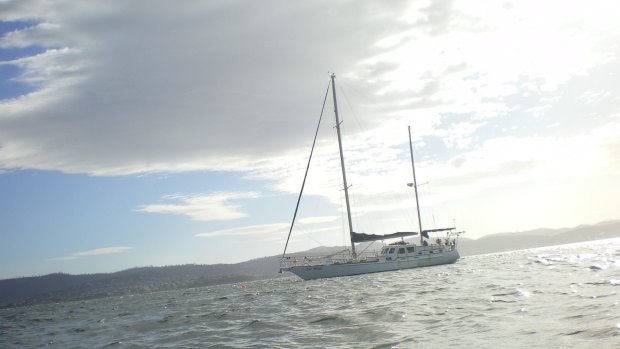 The yacht Four Winds was moored off Hobart in 2009.