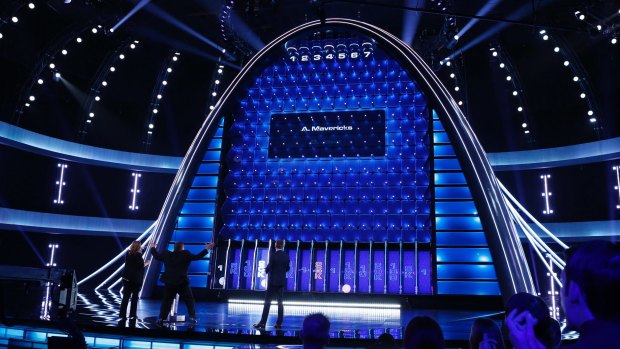 NBC's The Wall features a dazzling four-storey set. 
