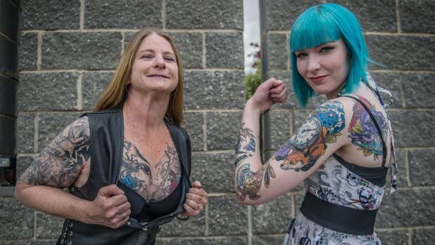 Canberra women Kerri Eckhardt and Leanne "Lulu" Duck are vying for the title of Miss Ink Australia this weekend.