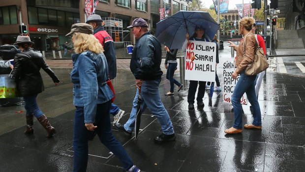 About 200 people attended turned the Reclaim Australia rally in Martin Place. 