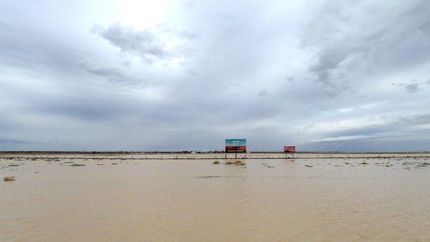 Flooding at the Birdsville area earlier this week.