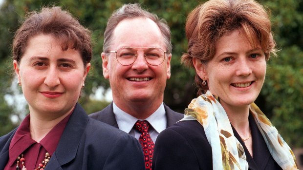 Berejiklian with Catherine Cusack (right) and Ron Phillips (centre), former opposition spokesman for health.