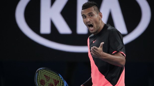 "I feel like I have lost one match this year, so I'm doing all right," Nick Kyrgios says he will continue to self-coach. 