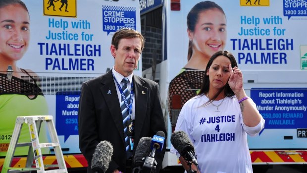 Ads were posted on Brisbane buses in a bid to find Tiahleigh Palmer's killer.