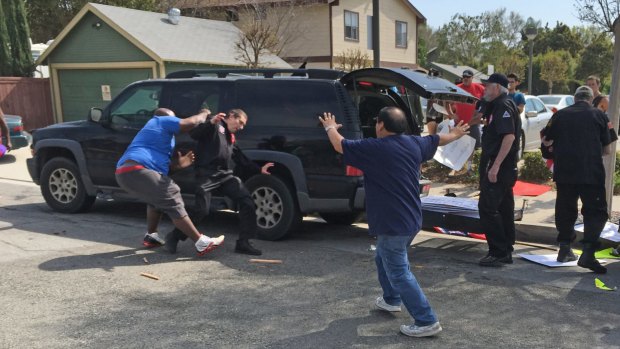 Protesters fought with Klansmen and used wooden planks.