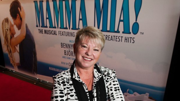 Mamma Mia co-producer Louise Withers at the Canberra Theatre for the announcement of <i>Mamma Mia!</i> in August 2016.