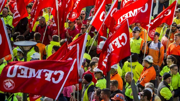The front runner in our prize for blatant egregiousness is the CFMEU.