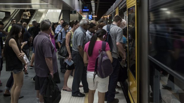 More people are travelling on public transport to the CBD outside the traditional 8-9am rush hour.