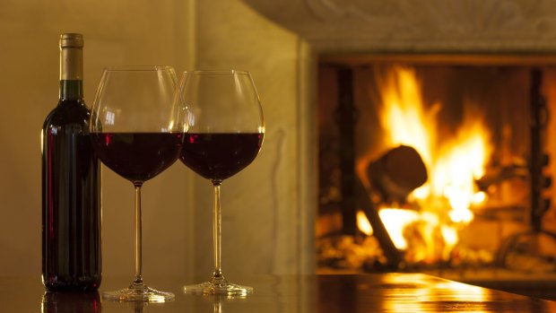 Nothing beats a red by the fireplace.