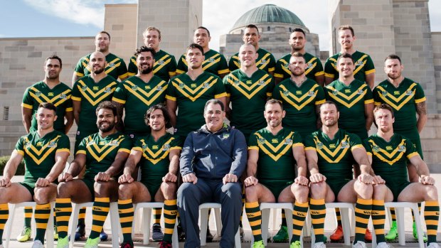 The Australian Kangaroos arrive in Canberra for the ANZAC Test on Friday. 