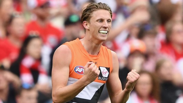 Ban: Lachie Whitfield of the Giants.
