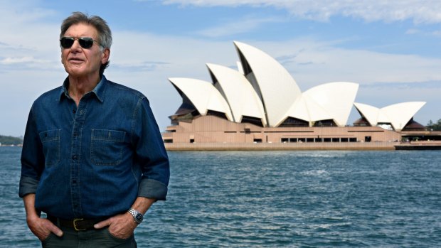 Harrison Ford in Sydney for the launch of <i>Star Wars: The Force Awakens</i> last year.