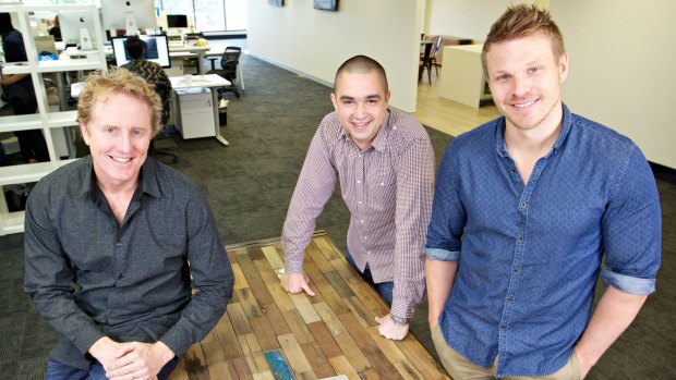 Stackla founders: Damien Mahoney, Semin Nurkic and Peter Cassidy.