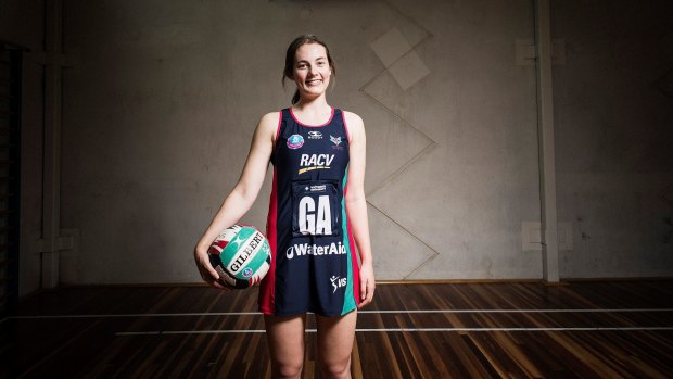 What it takes: Vixens recruit Alice Teague-Neeld at the Victorian Institute of Sport. 