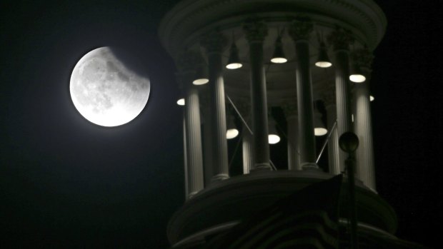 A previous partial lunar eclipse in Sacramento, California. 