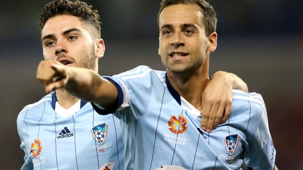 The big one: Sky Blues skipper Alex Brosque is pumped for Saturday's Sydney derby.