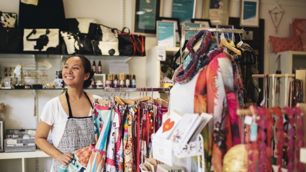 Looking ahead to the future: Shop Handmade's Romi Villanueva in the store on Thursday after it was announced the store is closing on May 31.
