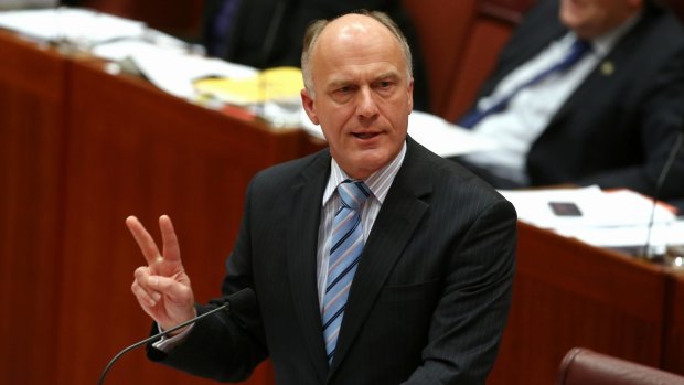Let's make Eric Abetz go moneyless for six months while filling in a job application a day ... Make that two.