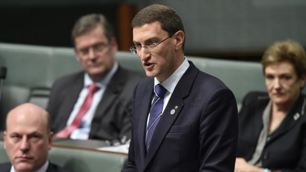 Julian Leeser delivers his first speech at Parliament House on Wednesday.