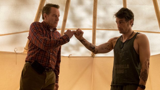 Battlers: Bryan Cranston and James Franco in <i>Why Him?</i>