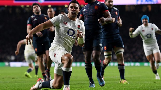 On the verge of history: England centre Ben Te'o.