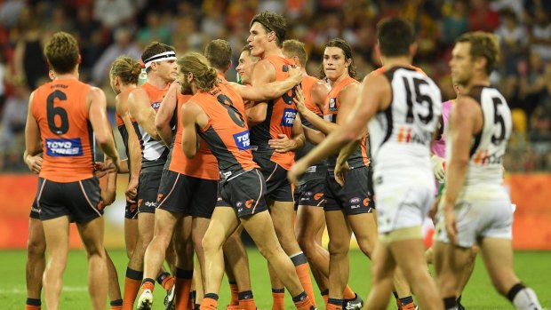 On the up: A really good win against Hawthorn has a lot of good judges throwing the Giants into the mix as a premiership contender.