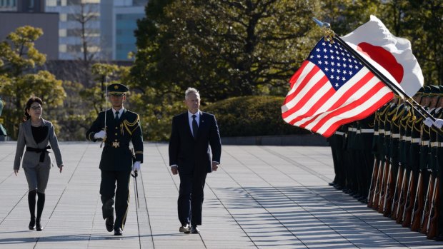 Tomomi Inada (left), Japan's defence minister, and US Secretary of Defence General James Mattis (right) in Tokyo last week.