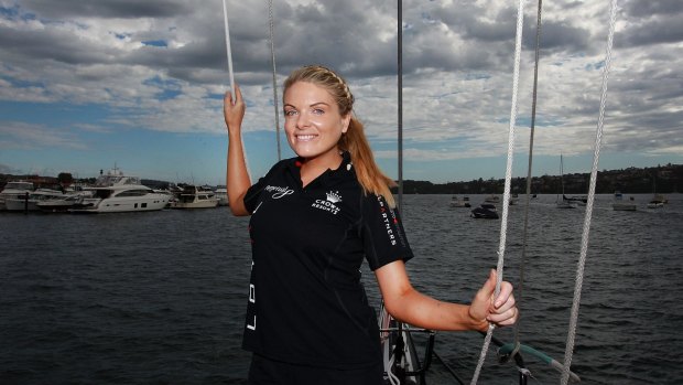 Erin Molan was forced to confront her childhood fear of waves in the Sydney to Hobart on Perpetual Loyal.