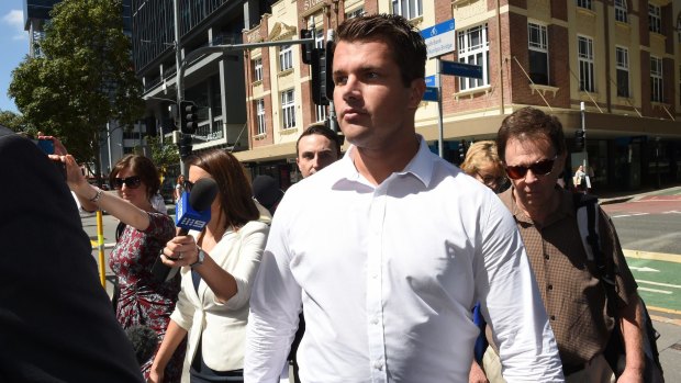 Gable Tostee arrives at the Supreme Court in Brisbane on Monday.