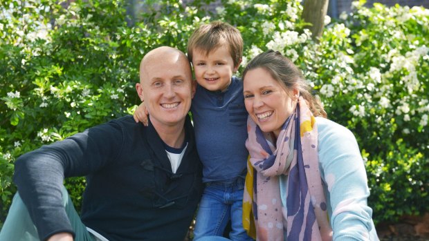 Chris and Sarah Appleford with their son Jack, 3.