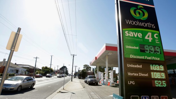 Discount display: Petrol below $1 a litre? Only if you have a docket. 