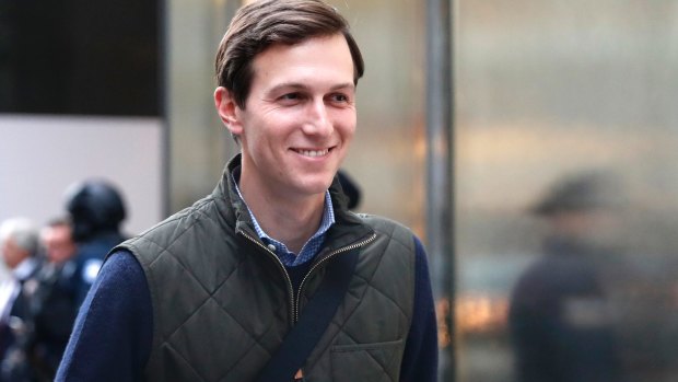 Jared Kushner, son-in-law of of President-elect Donald Trump walks from Trump Tower on Monday. 