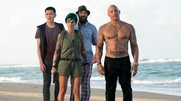Rainbow casting: (from left) Kris Wu as Nicks, Ruby Rose as Adele Yusef, Rory McCann as Tennyson and Vin Diesel as Xander Cage in <i>xXx: Return of Xander Cage</i>.