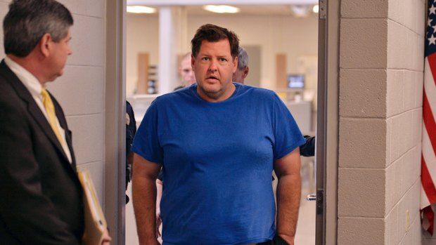 Todd Kohlhepp is escorted into a Spartanburg County magistrate courtroom.