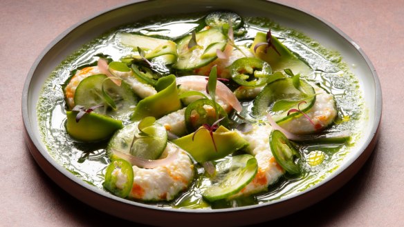 Aguachile "prawns".