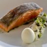 Confit ocean trout with egg, at the Lane Vineyard, Hahndorf. 