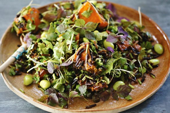 Ginger, miso, sesame and edamame make this salad a Japanese treat.