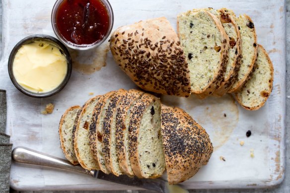 You can reverse the state of stale bread by rehydrating it and heating it.