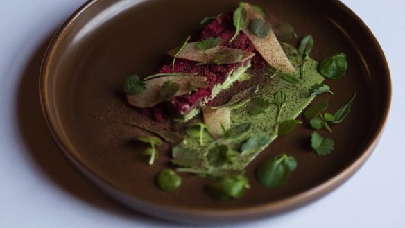 Smoked, spiced lamb backstrap is an autumnal tartare of sorts.