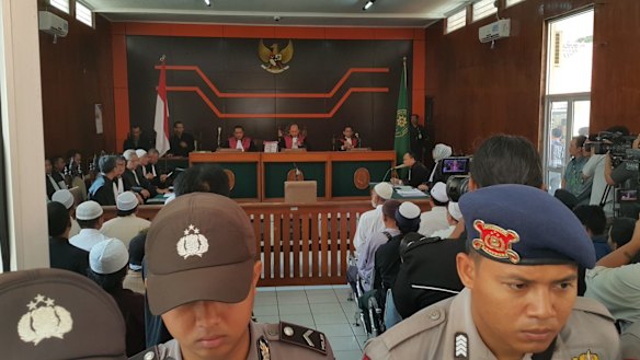 Inside the court room where Abu Bakar Bashir was seeking a review of his sentence. 