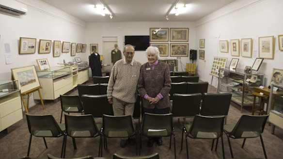 Arthur and Lurline Knee at the Tatura wartime camps museum.