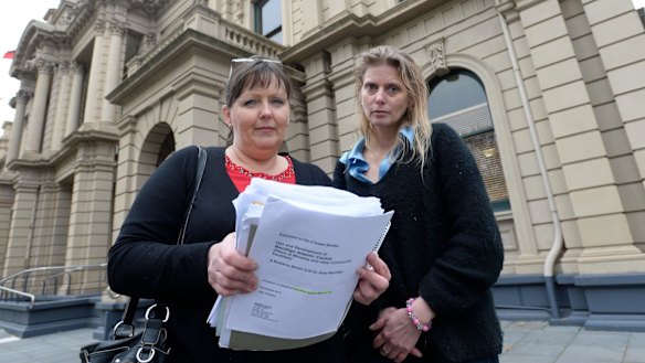 Anti-Mosque campaigners Julie Hoskin and Councillor Elise Chapman.