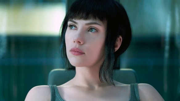 Scarlett Johansson in <i>Ghost in the Shell</i>.