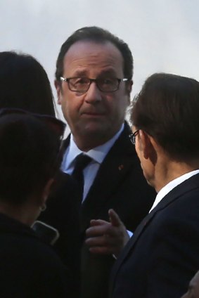 French President Francois Hollande at the funeral of former Israeli President Shimon Peres in September. 