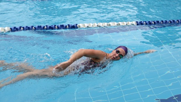 Jane Gordon swims on average 40 kilometres a week.