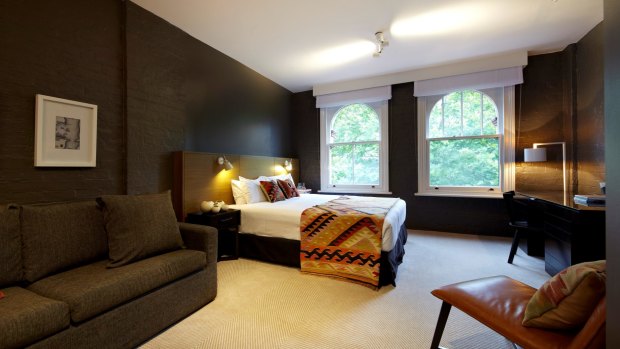 A Heritage Deluxe room at the Harbour Rocks Hotel.