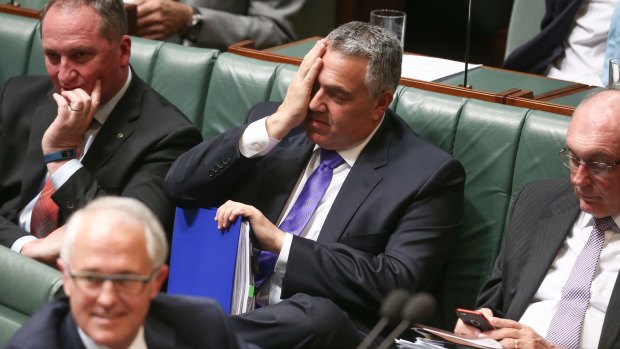 Holding firm: Treasurer Joe Hockey in question time.