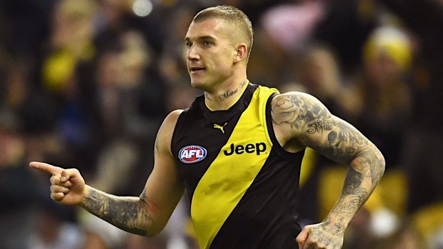 Stellar year: Richmond star Dustin Martin has been outstanding this season.