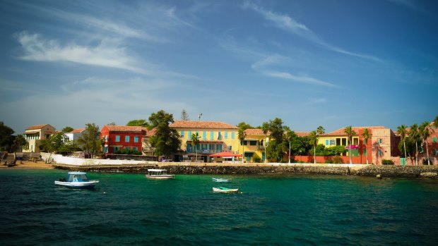 A view to the historic city at Gorée Island.