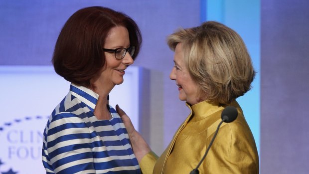 Julia Gillard is "disappointed" for her "friend" Hillary Clinton to have lost out on becoming the first female president of the United States.